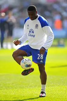 Framed Print : Victor Anichebe's Thriller: Everton's Unforgettable Win Against Swansea City (BPL, 24 March 2012)