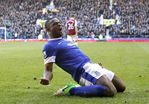 Everton 3 V Aston Villa 3 : Goodison Park : 02-02-2013 Prints: Victor Anichebe's Thrilling Goal: Everton vs