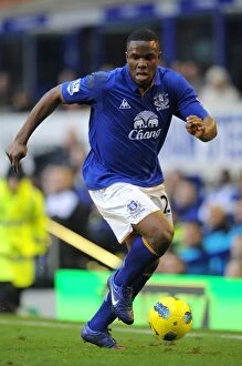 Images Dated 21st January 2012: Victor Anichebe's Thrilling Performance: Everton vs Blackburn Rovers in the Barclays Premier League