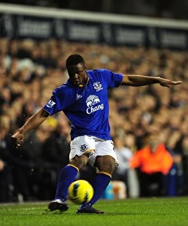 Images Dated 11th January 2012: Victor Anichebe's Unforgettable Display: Everton's Thrilling Victory at White Hart Lane vs