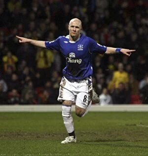 Images Dated 24th February 2007: Watford v Everton - Andy Johnson celebrates scoring Evertons second goal
