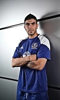 Images Dated 6th September 2011: Welcome Denis Stracqualursi: Everton's Latest Addition Trains at Finch Farm