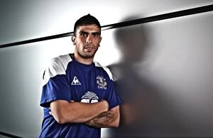 Images Dated 6th September 2011: Welcome Denis Stracqualursi: A New Addition to Everton's Squad at Finch Farm