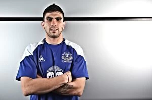 Images Dated 6th September 2011: Welcome Denis Stracqualursi: A New Star Joins Everton's Squad at Finch Farm