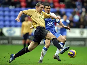 Alan Stubbs Prints: Wigan Athletic v Everton Alan Stubbs and Lee McCulloch