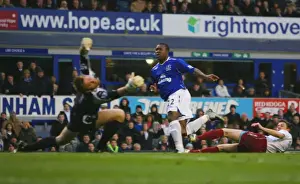Goal Pic Prints: Yakubu Scores First Goal for Everton Against West Ham in 07/08 Premier League: A Historic Moment at Goodison Park